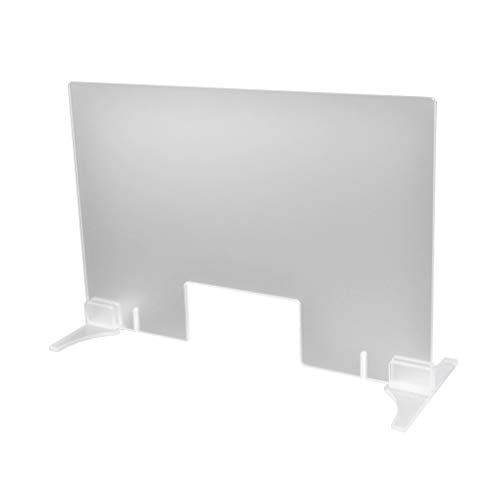 サンケーキコム 飛沫感染対策用 パーテーション アクリル製 開口部あり マット W900×H600×3mm スプラッシュブロッカー SPB-11-MT