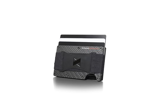Image of Ridge Wallet for Men - Slim Minimalist Compact Wallet and Card Holder, RFID Protected Front Pocket Wallets for Men with Integrated Cash Strap (MKBHD Carbon Fiber)