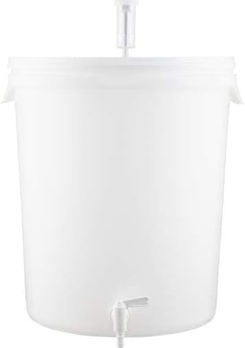 KegLand 7.9 Gallons (30 L) Plastic Bucket Fermenter with Spigot, Grommeted Airtight Lid, 3 Piece Airlock for Beer, Wine, Mead, Kombucha Fermenting