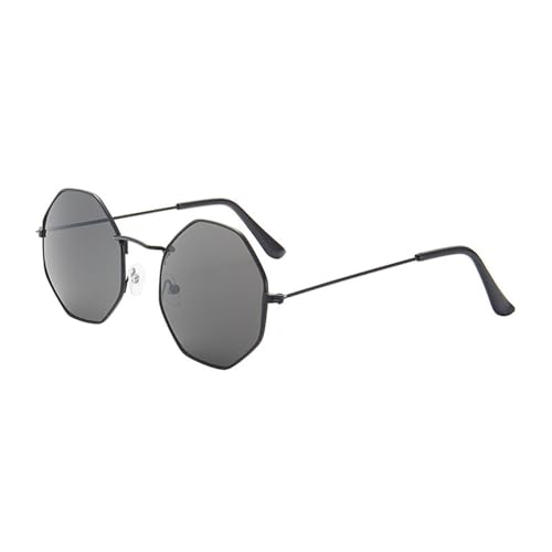 Image of New 2025 Polygon Creative transparent Ocean Lens Sunglasses Octagonal Sunglasses Metal Frame
