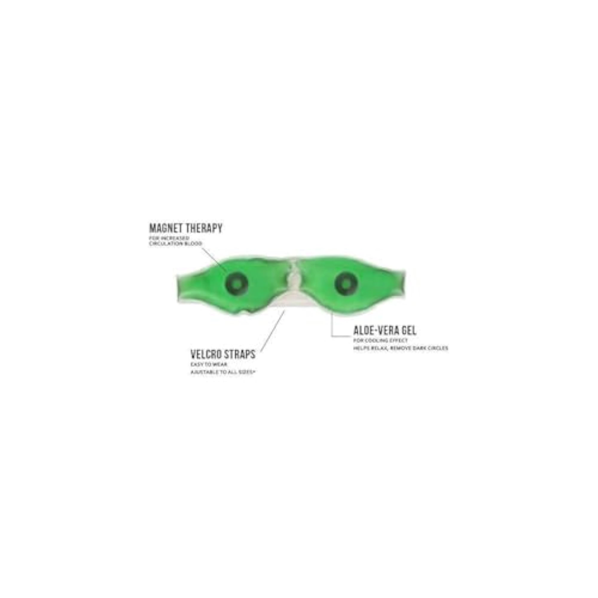 Cold Eye Mask with Stick-on Straps, Pack of 2