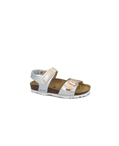Sandales Grunland Luce SB1830 argent rose pour filles avec boucles