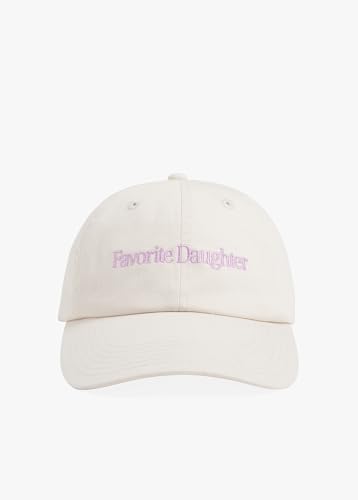 Favorite Daughter Girls Kids Classic Logo Baseball Hat Khaki W/Lavender One Size