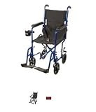 19 Inch Aluminum Transport Chair Red 1 per Case