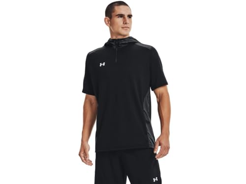Sweat à capuche à manches courtes Under Armour homme noir Large sport