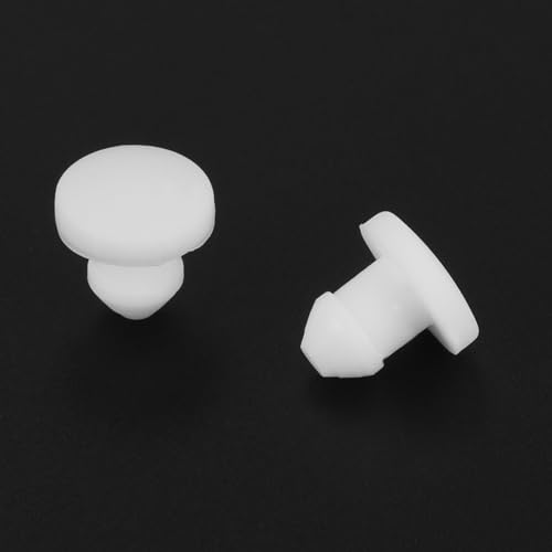 Image of MECCANIXITY Silicone Snap in Locking Hole Plugs Rubber Panel Seal Cover Flush Type Panel Round for Kitchen Rubber Bulkheads Waterproof Sealing Plugs 4mm /0.16 Inch Diameter White,Pack of 30