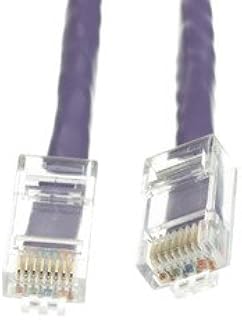 Cat5e Purple Copper Ethernet Patch Cable, Bootless, POE Compliant, 2 Foot