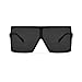CHAUOO Ultralight Square Oversized Sunglasses Classic Fashion Style 100% UV Protection for Women Men (2pcs-Black-Leopard)