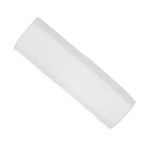 Hemobllo Cortina Decorativa Rústica de Encaje para Ventana Cortina Corta de Media Ventana Transpirable con Bolsillo para Barra para Cocina y Baño Medidas Blanco