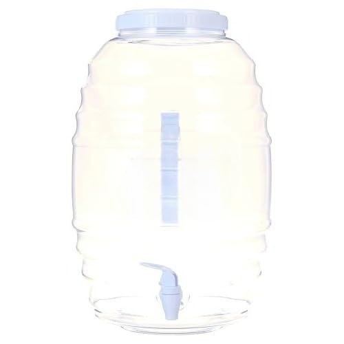 5 Gallon Clear Beverage Dispenser with Spigot Large-Capacity Drink Container for Parties Events and Daily Use