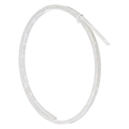 uxcell 1 Pcs Guitar Binding Purfling Strips, 1650x6x1.5mm Plastic Binding Edge Trim for Acoustic or Classical Guitar Accessories, White Pearl