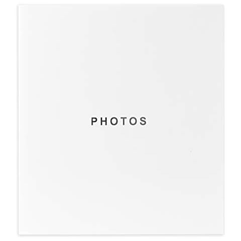 Kiera Grace 400-Pocket Jocelyn Simple & Classic Photo Album For Home & Office With CD Storage Pocket, 13.19”L x 12.01" W x 1.5“H To Display 400-4" x 6" Pictures, White Cover