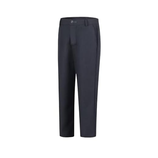 ROZU Calça social para meninos, frente lisa, uniforme escolar, calça para meninos e crianças, formal, passadores de cinto, calça de terno para meninos 2-20, Cinza escuro, 2