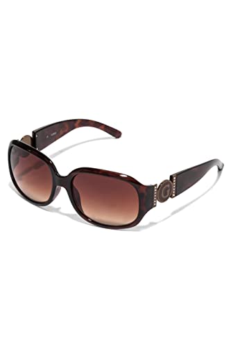 GUESS Factory Women's Cutout Logo Plastic Sunglasses