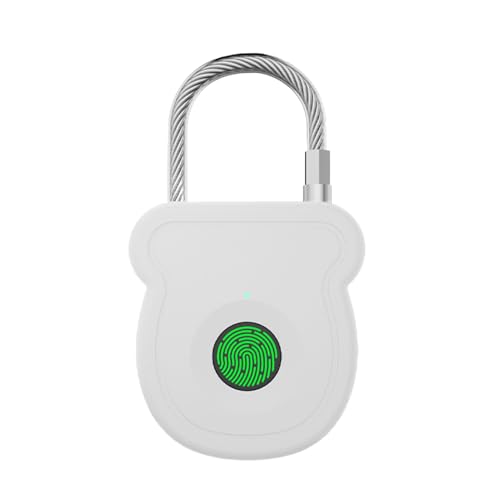 Candado inteligente de huellas dactilares, cerradura sin llave, cerradura recargable impermeable | Candado biométrico con sensor táctil con carga USB, portátil antirrobo