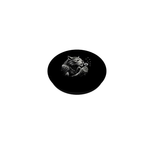Motif Pissenlit Amusant en Forme de Loup-Garou soufflant PopSockets PopGrip Adhésif – vue 2