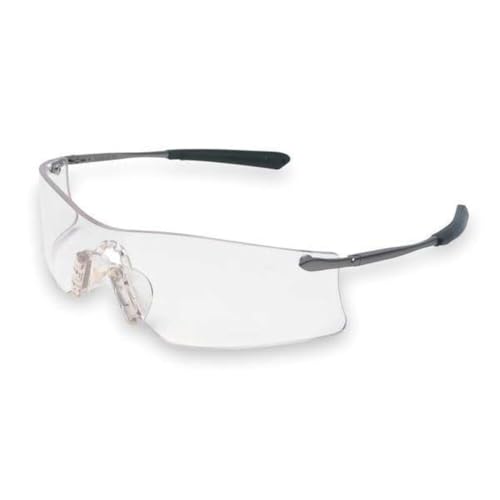 Image of MCR Safety Glasses T4110AF Rubicon T4 Clear Lens with UV Protection and Anti-Fog Coating, 1 Pair | Metal temples, Frameless design, Soft nose pads, Filters 99.9% of UV rays