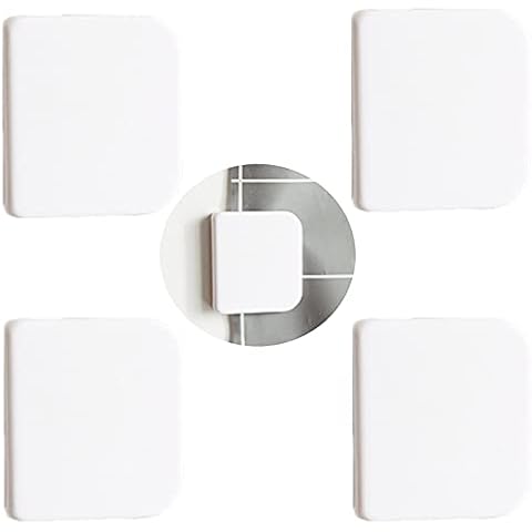 Gardinenhalter Vorhang Clips Duschschutz Schutzclips Selbstklebende Vorhang Clip Duschvorhang Clips für Duschvorhang Befestigung Badezimmer Zubehör Dusche Ohne Löcher Dusche Vorhang Clips 4-Stück Cover