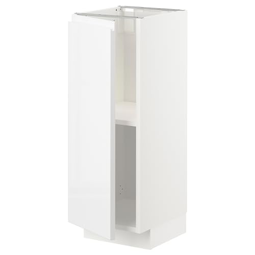 Meuble bas METOD étagères Voxtorp brillant gain de place 30x37