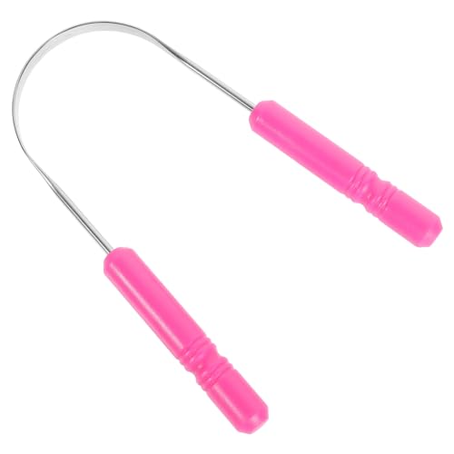 TOVINANNA Puliscilingua in Acciaio Resistente Curvo Strumento Per Pulire La Lingua Per Uso Domestico Puliscilingua Per Adulti Impugnatura Ergonomica Contro Alitosi Rimuove Residui Sulla Ling