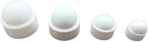 White Plastic Dome Bolt Nut Protection Cap Covers, M5 M6 M8 M10 M12 M16, 10 13 17 19 24mm (10, M10 / 17mm Spanner)