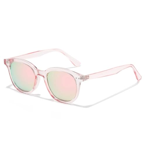 Lunettes de soleil rondes contre l'éblouissement avec verres roses dégradés
