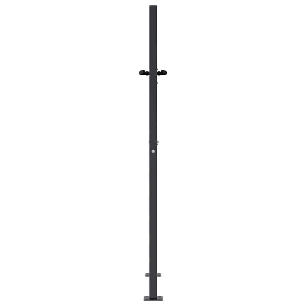 vidaXL Cancello Giardino Antracite 105x155 cm in Acciaio Design bambù, cancello, cancello in Acciaio, cancello da Esterno, cancello di Sicurezza