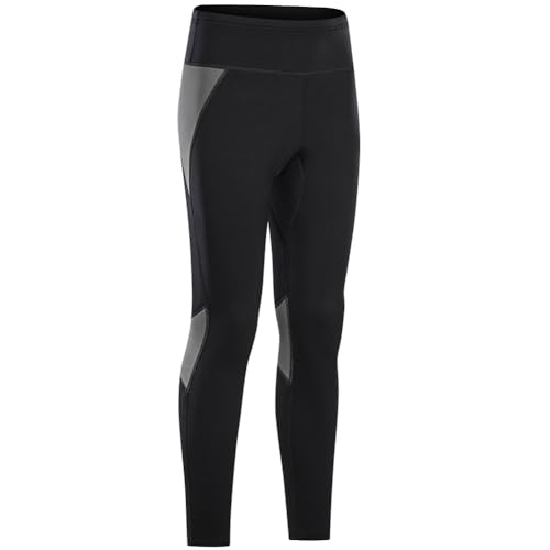 Neoprenhosen für Herren 2mm Warmhalten Langarm Frontreißverschluss Neoprenoberteil für Tauchen Surfen Schnorcheln Schwimmen Wassersport,Grauschwarz,M