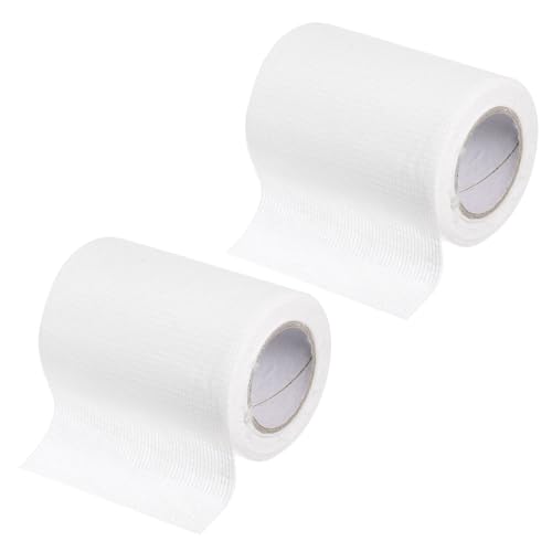 Image of PATIKIL 4inch x 33ft Fiberglass Cloth Tape, 2pcs Polyester Fiberglass Mesh Tape Drywall Tape Polyester Fiber Tape Waterproof White 2.3oz(65g) 0.2MM for Roof Shower Walls Tiles Boat