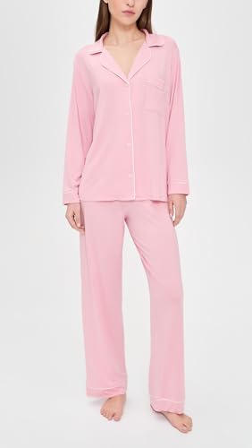Image of Eberjey Gisele Classic Women's Pajama Set | Long Sleeve Shirt + Long Pants