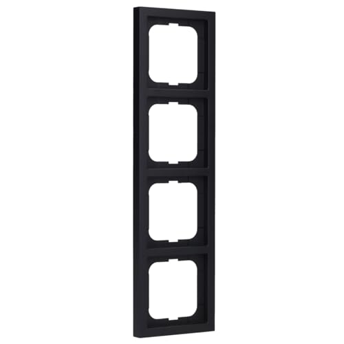 Cadre Busch-Jaeger 1724-885K noir mat à 4 postes pour plaque future linear