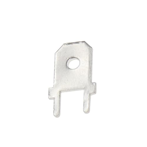 MQXFCZUX 100 Pezzi 6.3 Inserti for lamiera saldata terminale Maschio 250 PCB Spessore capocorda a saldare 0.8 Due Gambe, lamiera saldata PCB