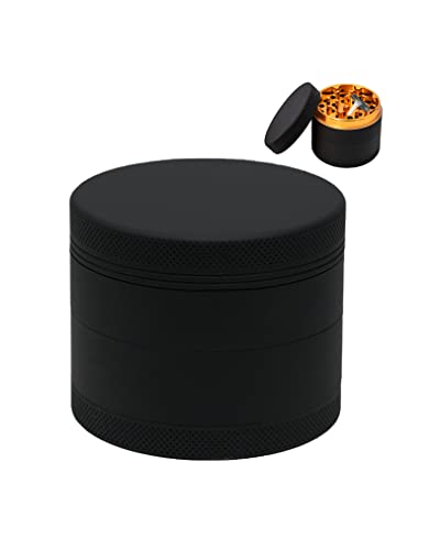 NVHSAL Grinder 2.5 Inch, Aluminum Alloy Grinder Black Gold