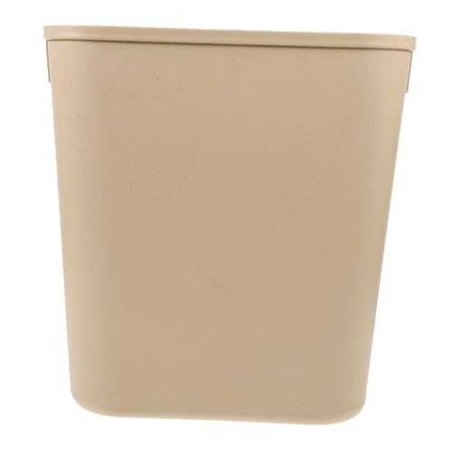 Caneca de basura rectangular de plástico amarilla miniatura 1
