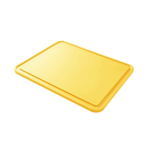 KitchenAid Classic Plastic Cutting Board with Perimeter Trench and Non Slip Edges, Dishwasher Safe, 11 inch x 14 inch, Butter - image 2