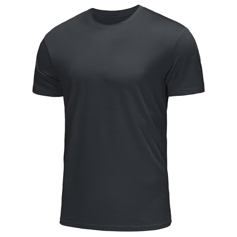 ANGEL CITIZ Gym Shirts for Men Breathable Men Apparel Dri Fit Tee Shirts for Men Grey M Cover