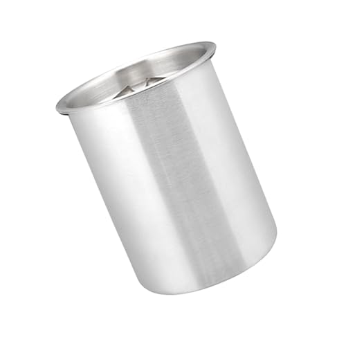 Cenicero ventilado para interiores y exteriores, forma de embudo, fácil diseño sin humo, cenicero de acero inoxidable con tapa