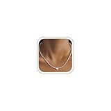 Turandoss Collar con letras para mujer, plata, 14 K, perlas plateadas, letras, iniciales de corazón, regalos para mujeres, adolescentes, niñas, mamá, novia, Latón