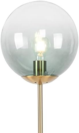 Qazqa QAZQA - Art Deco Art Deco vloerlamp messing met groen glas - Pallon Mezzi | Woonkamer | Slaapkamer | Keuken - Glas Langwerpig - E27 Geschikt voor LED - Max. 1 x 40 Watt photo 3