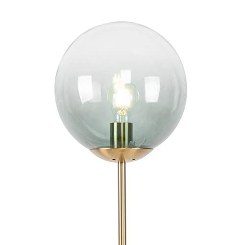 Lampada Da Tavolo Art Déco Qazqa Pallon - Lampada Da Terra Art Déco - 2 Luce - L 440 Mm - Argento - Art Déco - Soggiorno I Camera Da Letto I