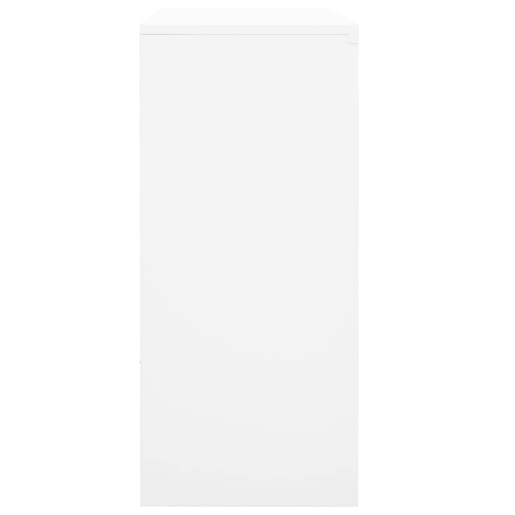 vidaXL Armadio per Ufficio Anta Scorrevole Bianco 90x40x90cm Acciaio