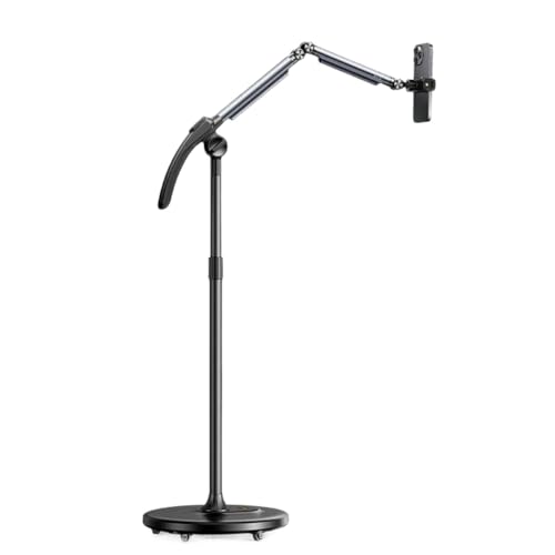 Soporte de teléfono dual flexible HwUPHohBH con ruedas para mesa
