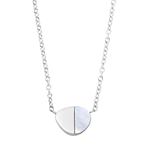 Skagen Agnethe Silver Mother Of Pearl Station Necklace #TOP11