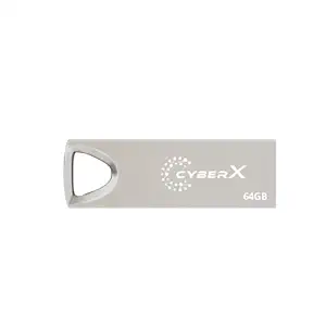 CYBERX CY210 64 GB Metal Body Flash Drive USB 2.0 Type A Pendrive (Metallic Chrome)
