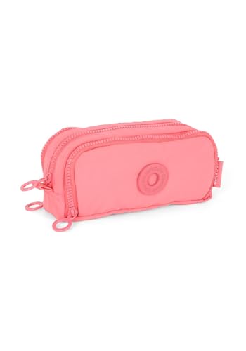Estojo Escolar Triplo Compartimento Lilás e Rosa | Grande Capacidade | Organizador para Lápis, Canetas e Materiais Escolares | 23 x 9 x 8 cm (rosa)