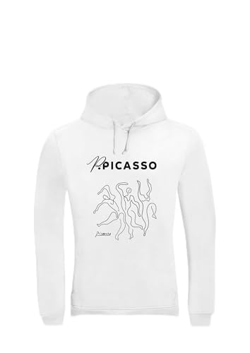 Sweat à capuche Inspire homme Line Art Picasso blanc XL BCWU33B BN