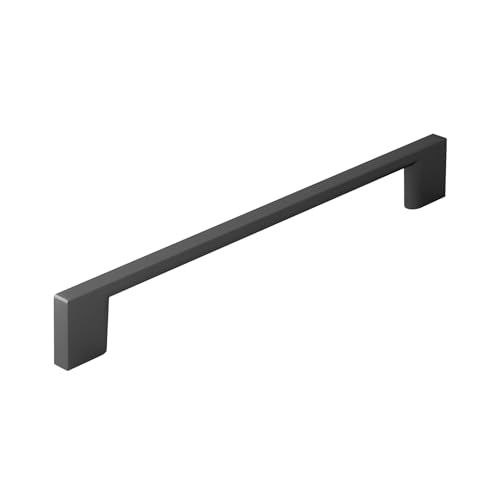 Image of Richelieu Hardware BP8160192900 Armadale Collection 7 9 /16-inch (192 mm) Center-to-Center Matte Black Modern Rectangular Cabinet and Drawer Pull Handle for Kitchen, Bathroom, and Furniture