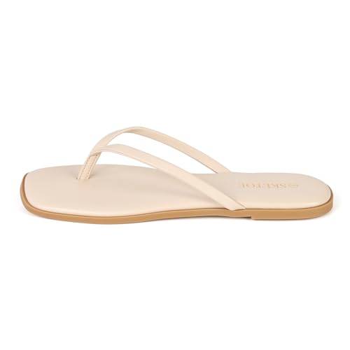 Image of Flip Flops Sandals for Women Square Toe Lightweight Thong Slides