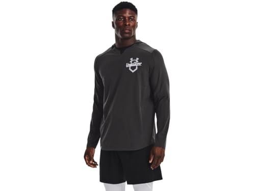 Chaqueta con capucha Under Armour hombre contra el frío, sudadera deportiva gris talla S