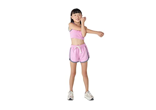 Shorts Básico Infantil Menina Clochard Em Moletom Rosa 004